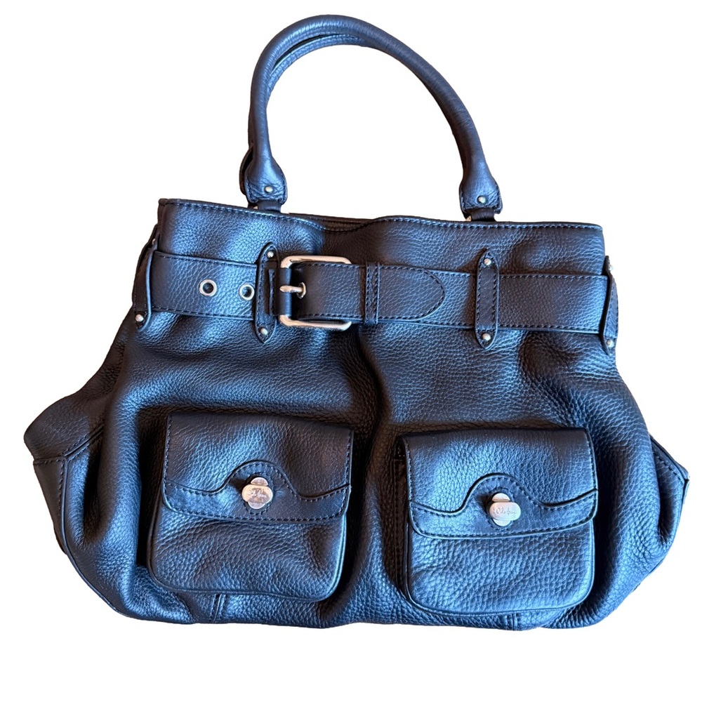 Cole Haan Black Pebbled Leather Handbag